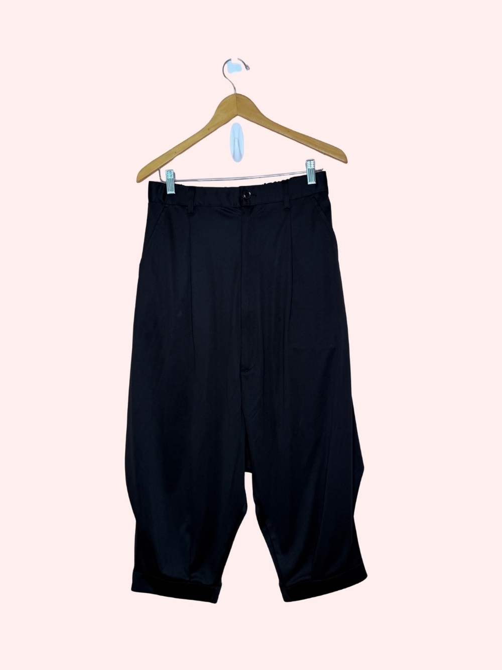 Black Women’s Cropped Parachute Pants